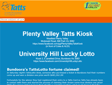 Tablet Screenshot of lucky-lotto.com.au